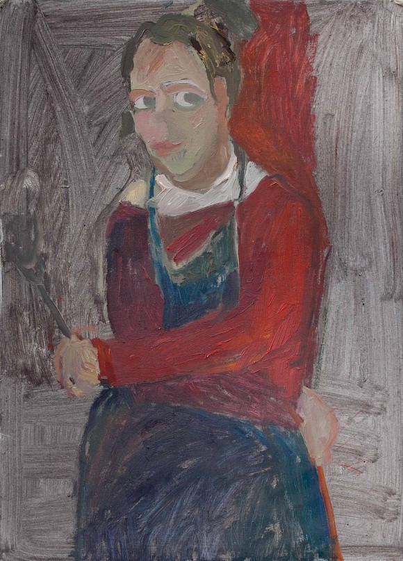 Selbstporträt mit Pinsel